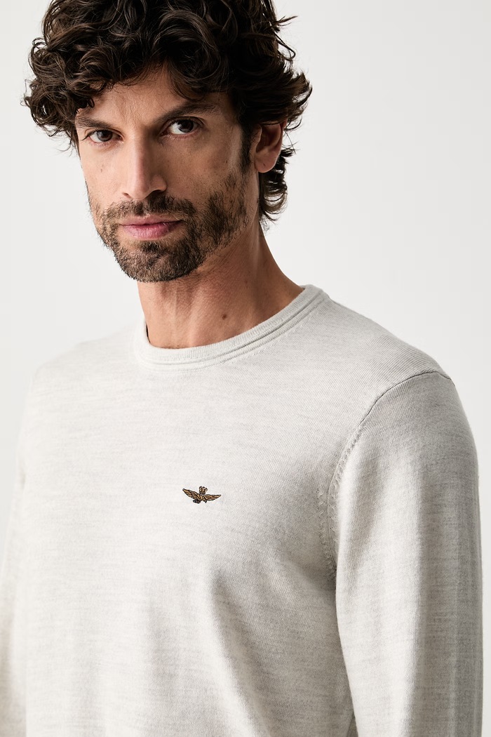 Aeronautica Militare sweter męski wełniany szary MA1641UL00415