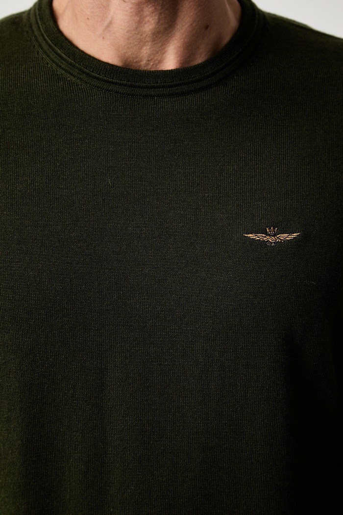 Aeronautica Militare sweter męski wełniany MA1641UL00415 zielony