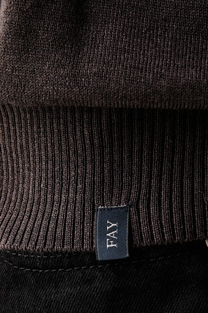 FAY golf męski wełniany NMMC1532440CQT brązowy
