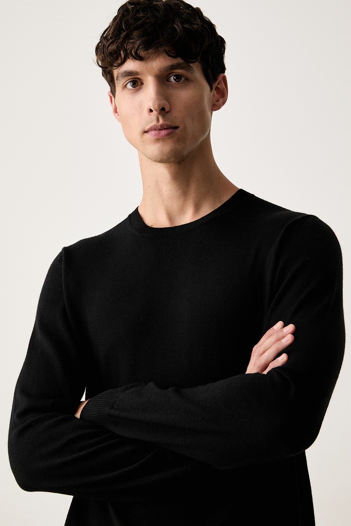 FAY sweter męski wełniany czarny NMMC1532420CQT