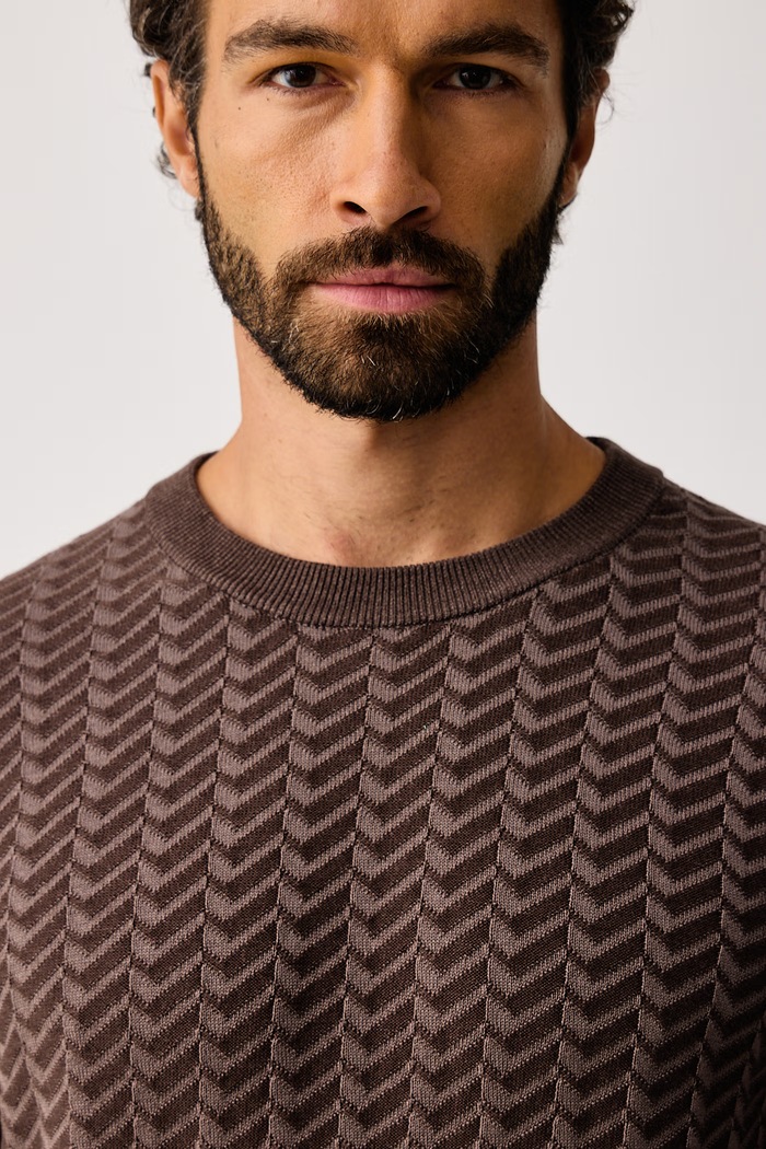 Sweter męski bawełniany Simond HUGO 50570261 brązowy
