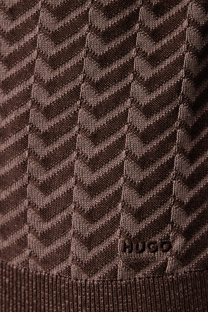 Sweter męski bawełniany Simond HUGO brązowy 50570261
