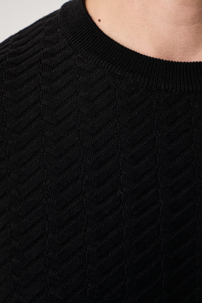 Sweter męski bawełniany Simond HUGO 50570261 czarny