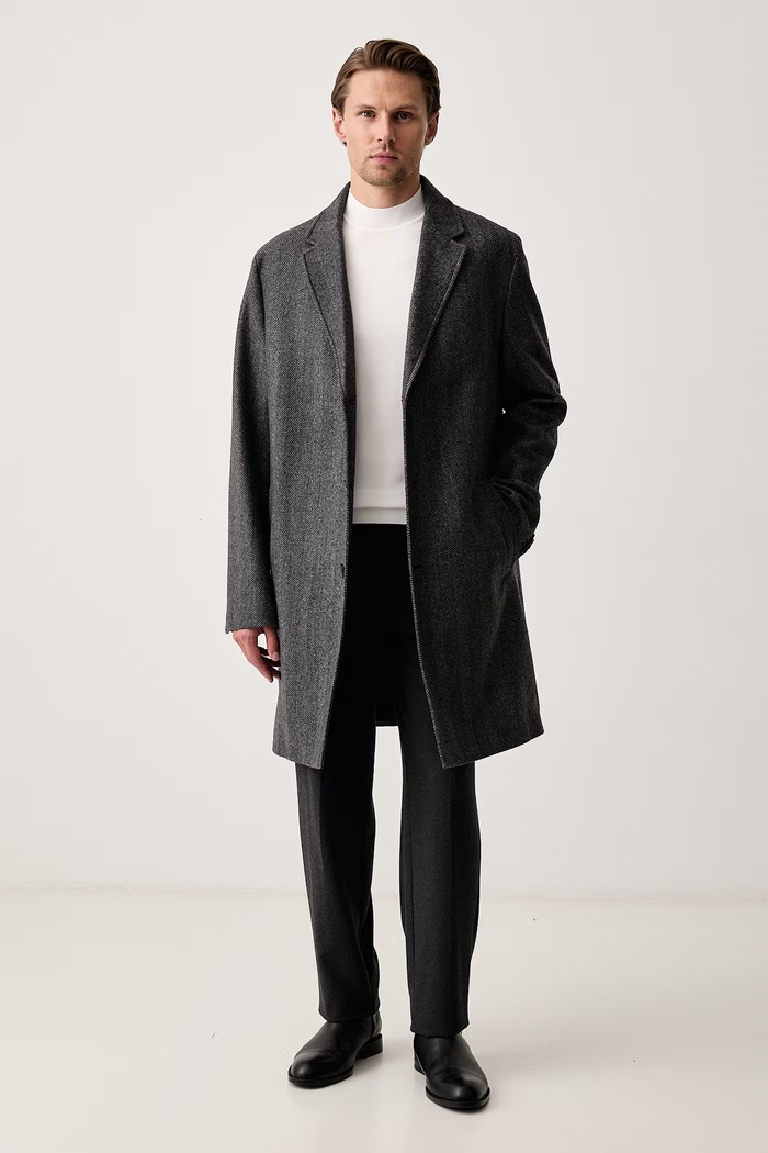 HUGO Półgolf męski z wiskozą San Marc-CV 50546856 biały AW26