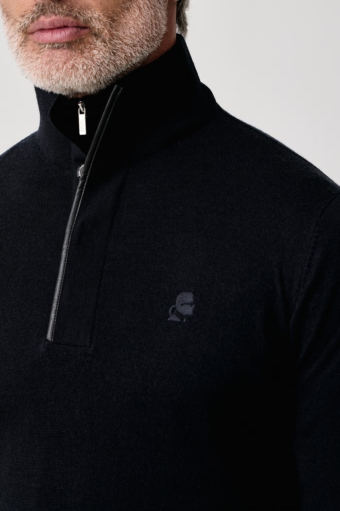 Sweter męski wełniany Karl Lagerfeld 564399.655005 granatowy