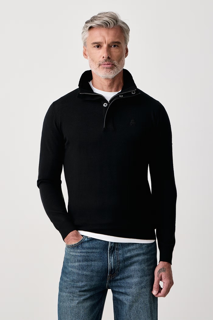 Karl Lagerfeld Sweter męski wełniany czarny 564399.655005
