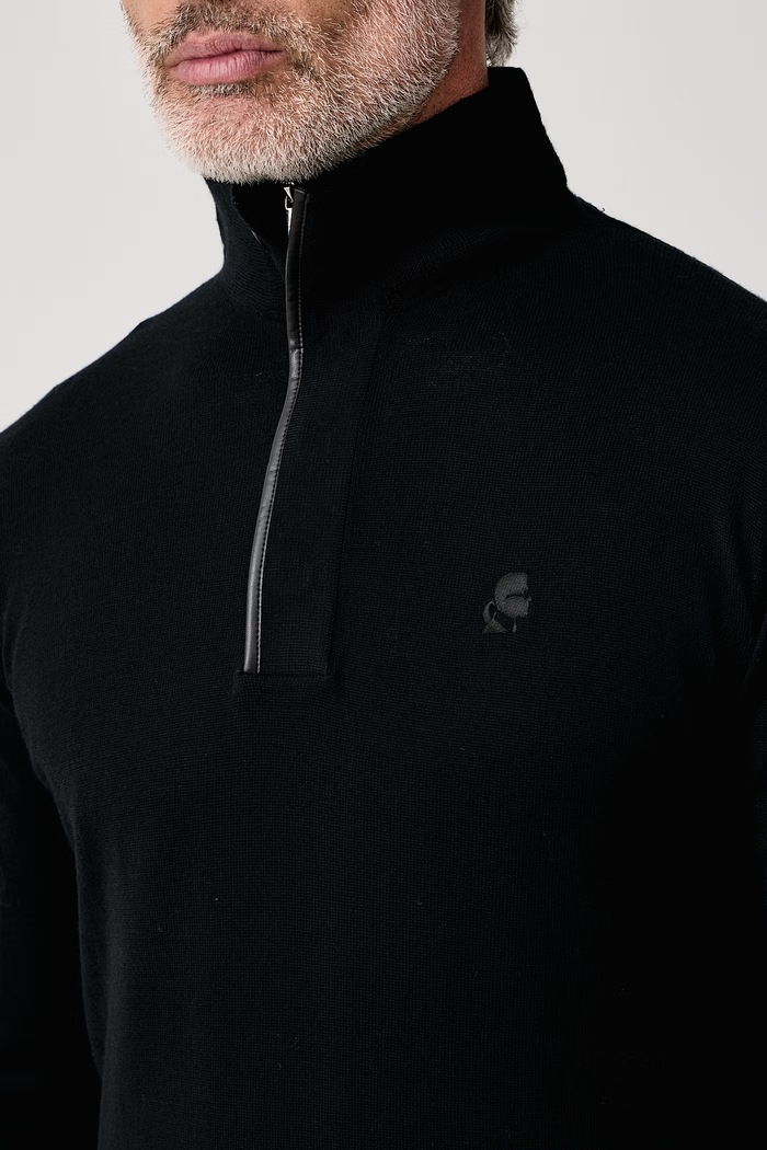 Sweter męski wełniany Karl Lagerfeld 564399.655005 czarny
