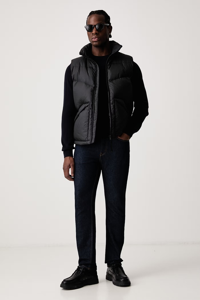 HUGO Blue Svetr pánský s bavlnou San Celio-C 50573293 námořnická modř AW26