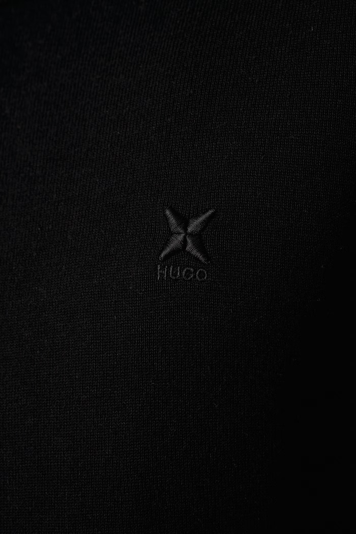 Sweter męski z bawełną San Celio-C HUGO Blue czarny 50573293