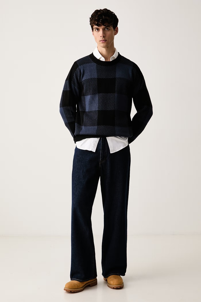 HUGO Blue πουλόβερ ανδρικό με βαμβάκι Stuvee 50570379 μαύρο AW26
