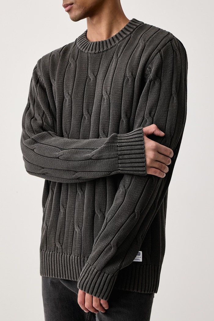 Sweter męski bawełniany Scably HUGO Blue 50570263 szary