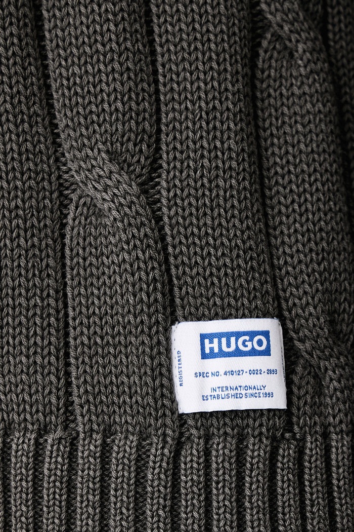 Sweter męski bawełniany Scably HUGO Blue szary 50570263