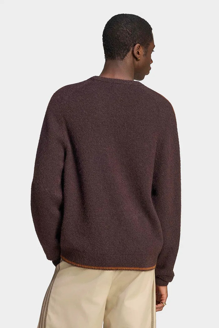 adidas Originals Sweter męski Fluffy Knit Crew KS4107 brązowy AW26