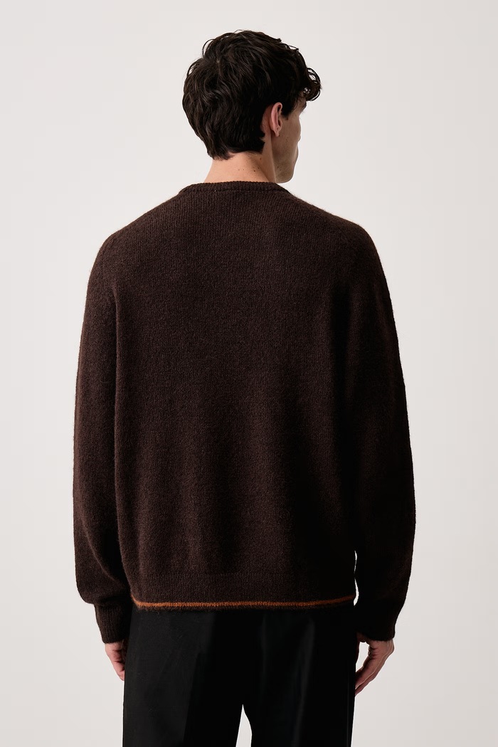 Odzież adidas Originals Fluffy Knit Crew sweter męski KS4107 brązowy