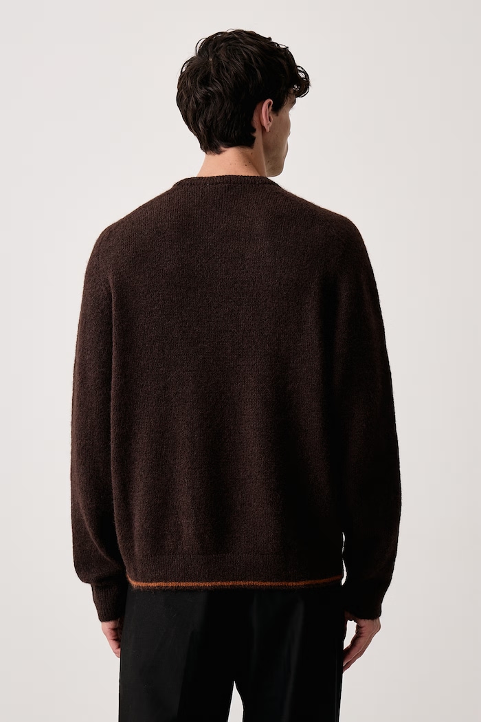 Odzież adidas Originals Fluffy Knit Crew sweter męski KS4107 brązowy
