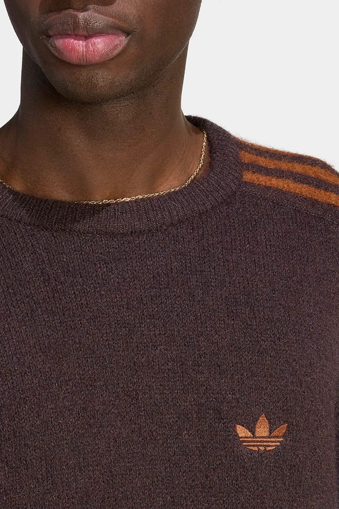 Sweter męski Fluffy Knit Crew adidas Originals KS4107 brązowy
