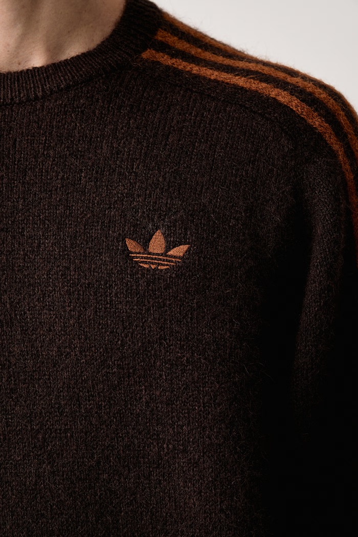 Fluffy Knit Crew sweter męski adidas Originals brązowy KS4107