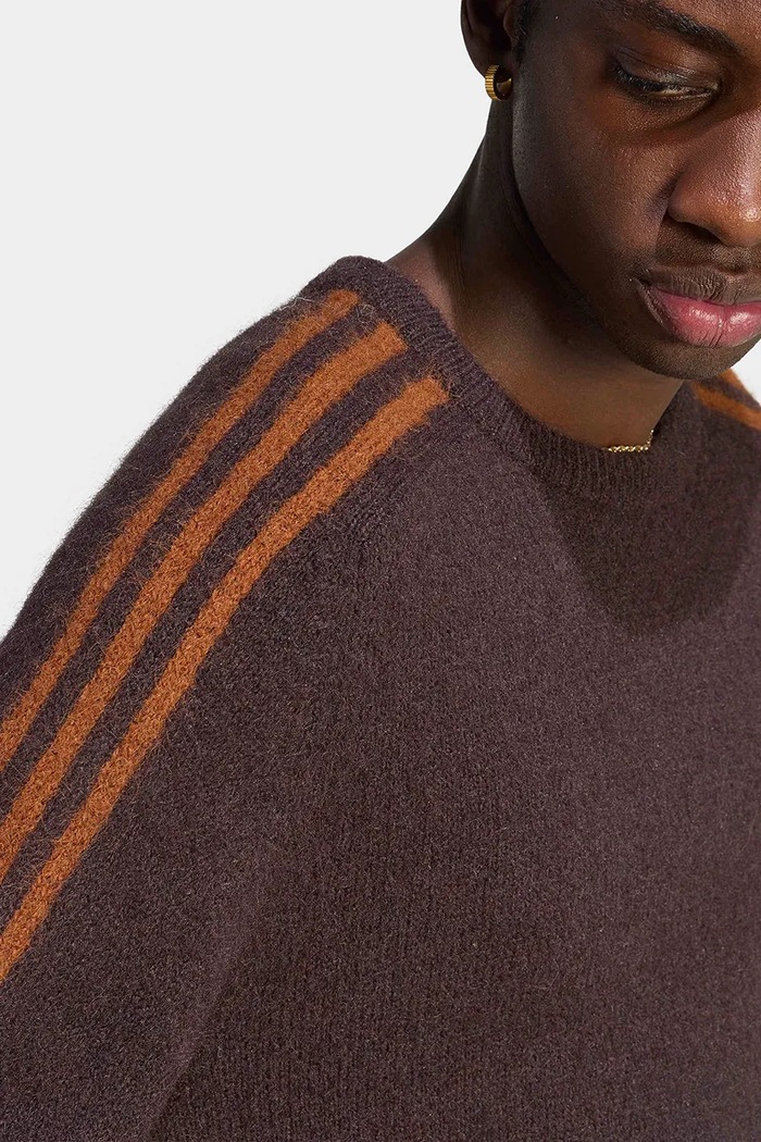 Sweter męski Fluffy Knit Crew adidas Originals brązowy KS4107