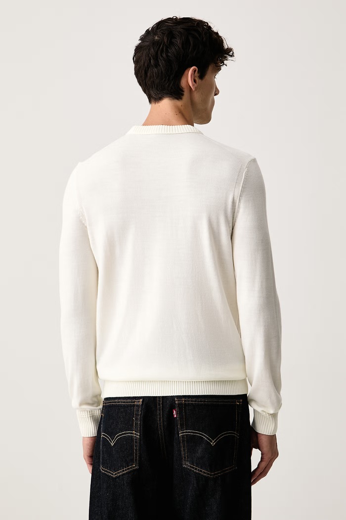 Odzież BOSS Orange sweter męski z wełną Avac_C-1 50578034 beżowy