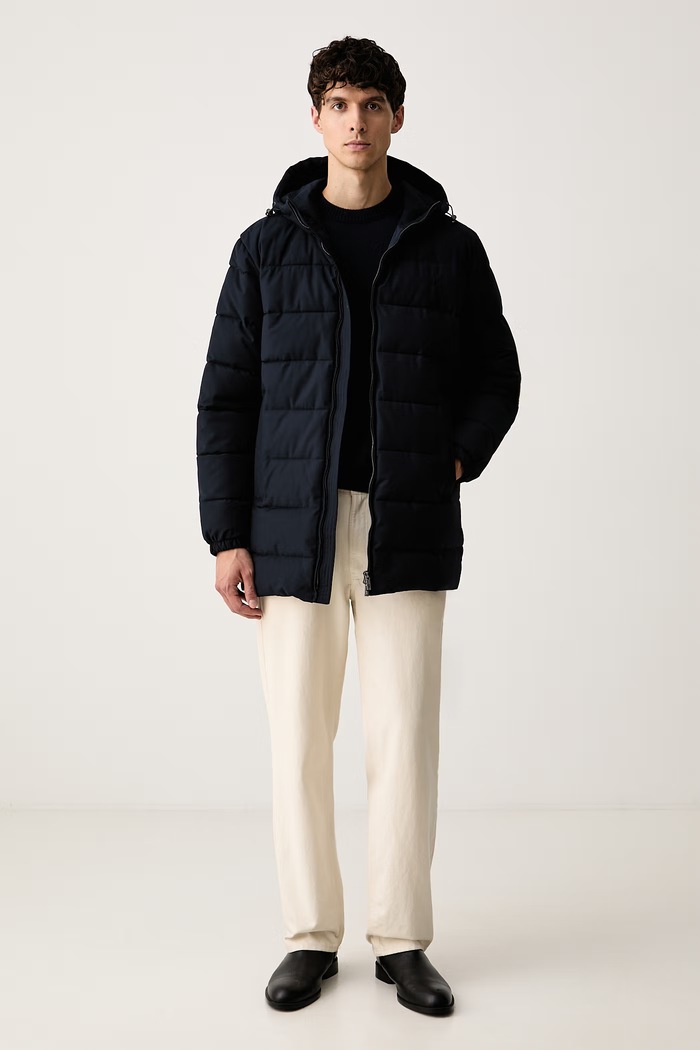 BOSS Orange pulover za muškarce s vunom Avac_C-1 50578034 mornarsko plava AW26