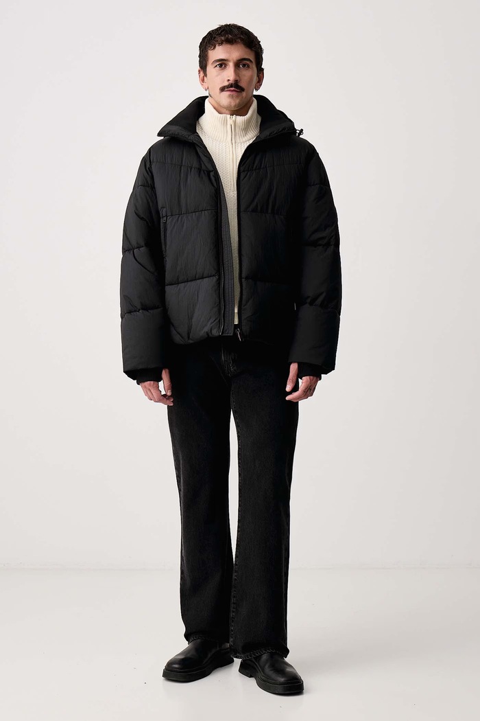 BOSS Orange Sweter męski z wełną Kenter 50571402 beżowy AW26