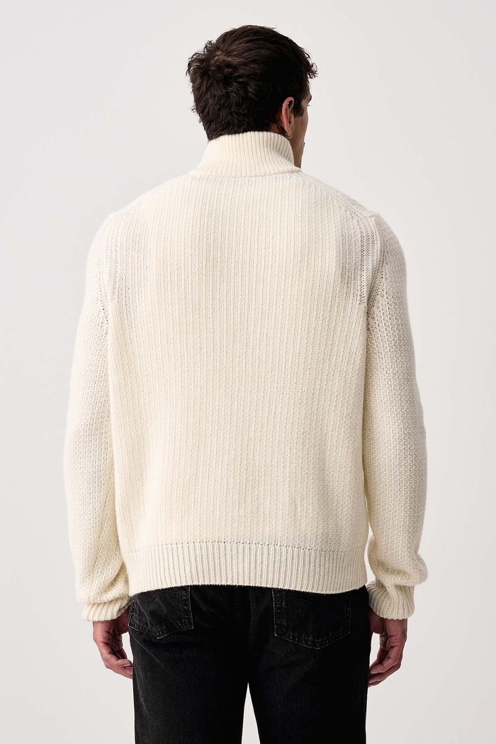 Odzież BOSS Orange Sweter męski z wełną Kenter 50571402 beżowy