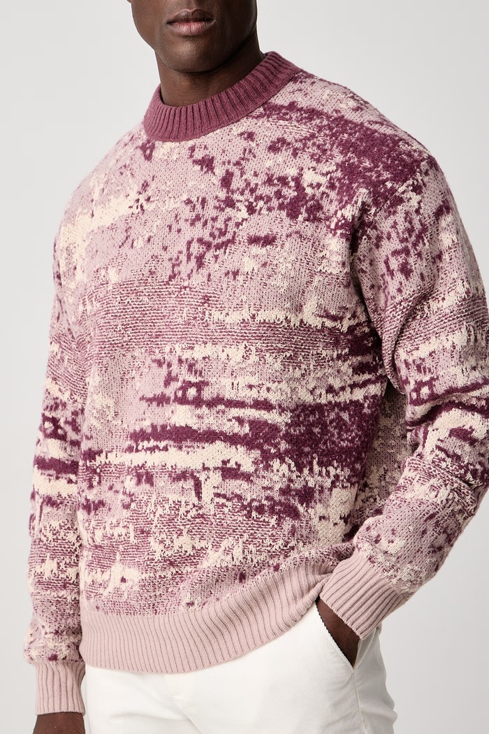 Sweter męski z dodatkiem wełny Kastet BOSS Orange 50571400 różowy