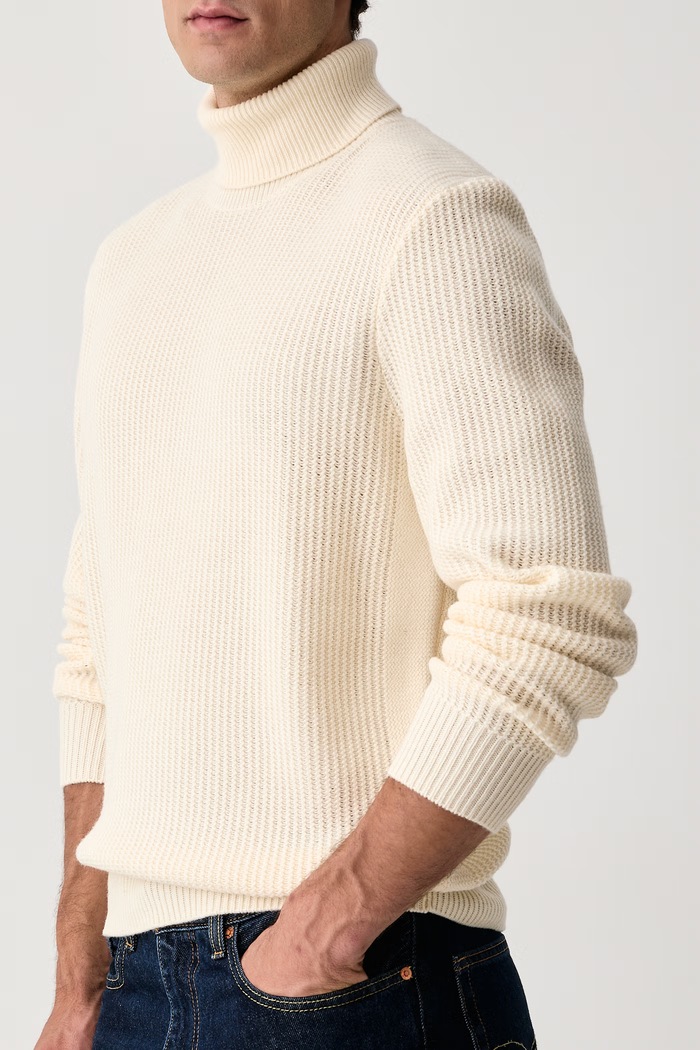 Sweter męski wełniany H-Fioccolo BOSS 50572171 beżowy