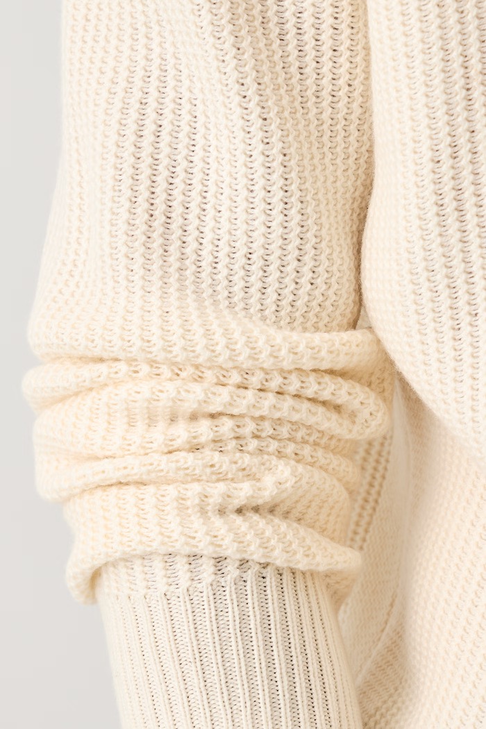 Sweter męski wełniany H-Fioccolo BOSS beżowy 50572171
