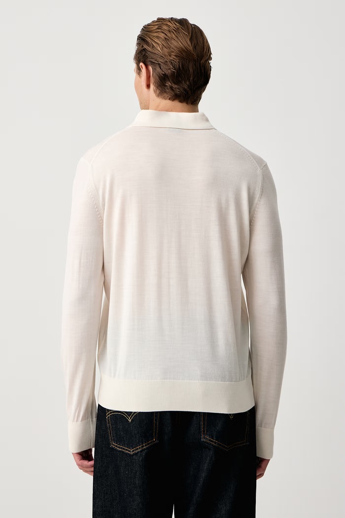 Odzież BOSS Sweter męski wełniany H-Lancione-L 50571927 beżowy
