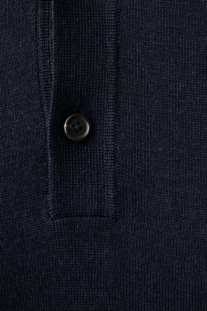Sweter męski wełniany H-Lancione-L BOSS granatowy 50571927