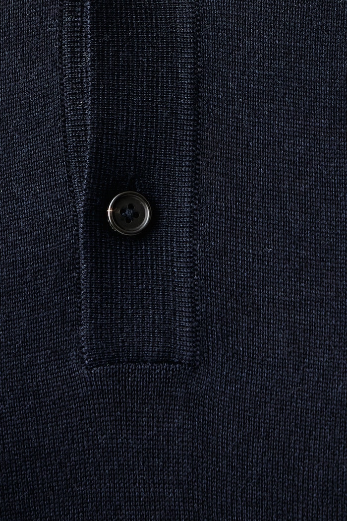 Sweter męski wełniany H-Lancione-L BOSS granatowy 50571927