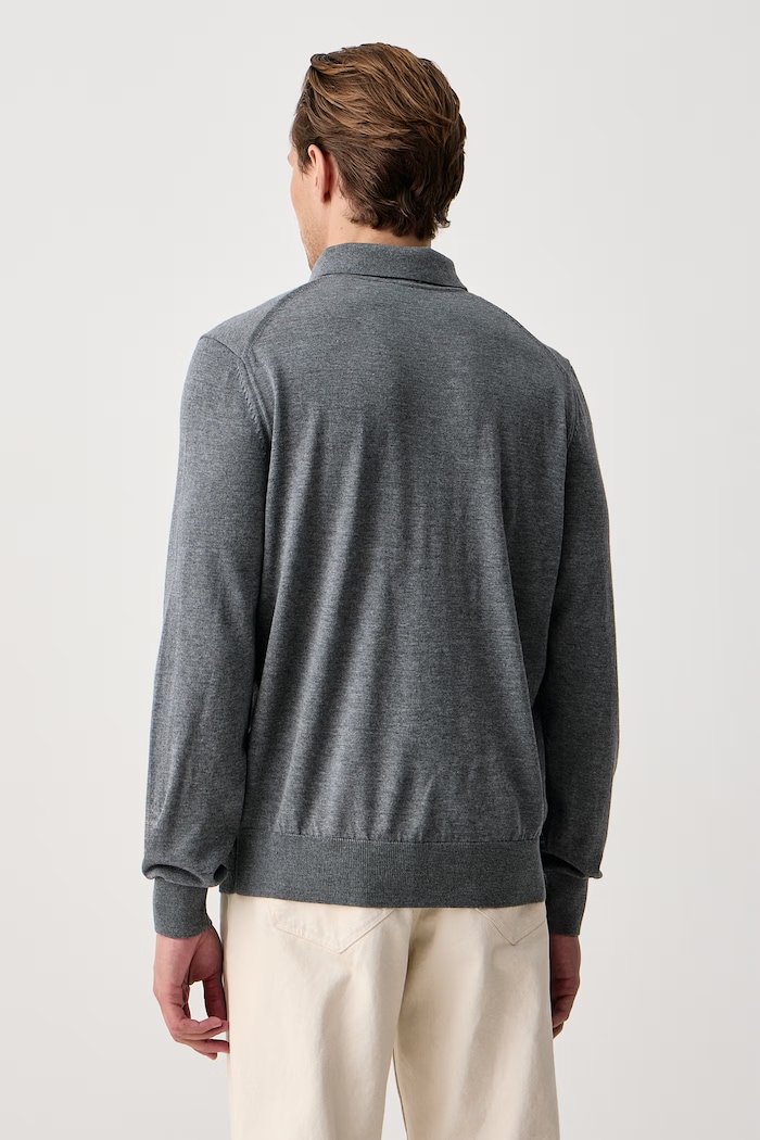 Odzież BOSS Sweter męski wełniany H-Lancione-L 50571927 szary