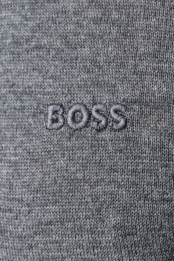 Sweter męski wełniany H-Lancione-L BOSS szary 50571927