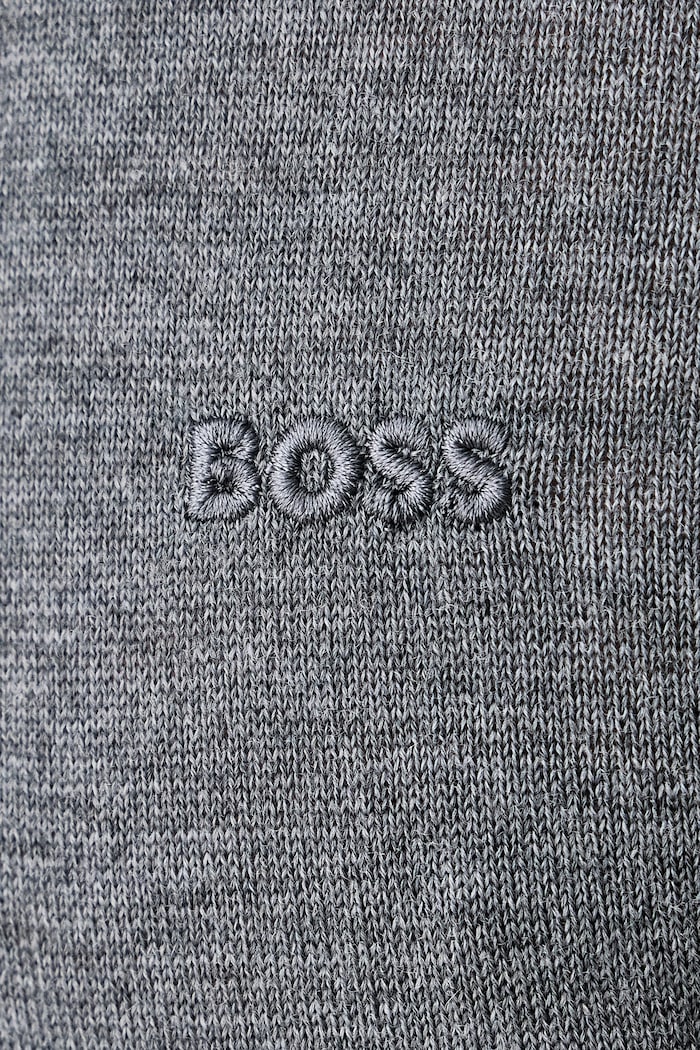 Sweter męski wełniany H-Lancione-L BOSS szary 50571927