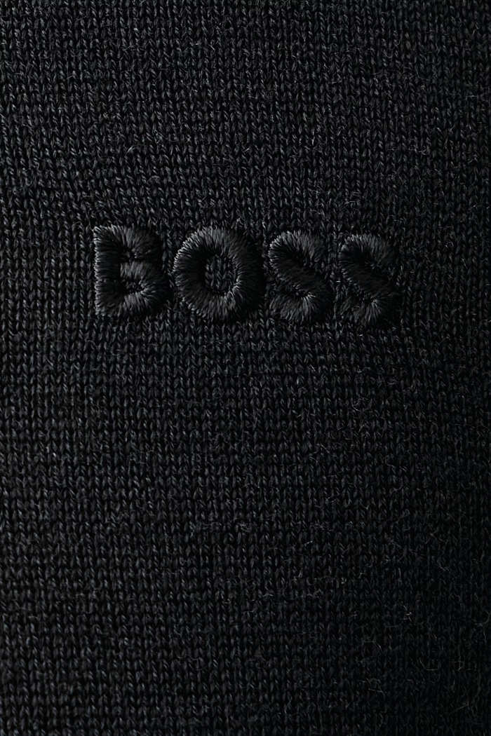 Sweter męski wełniany H-Lancione-L BOSS czarny 50571927