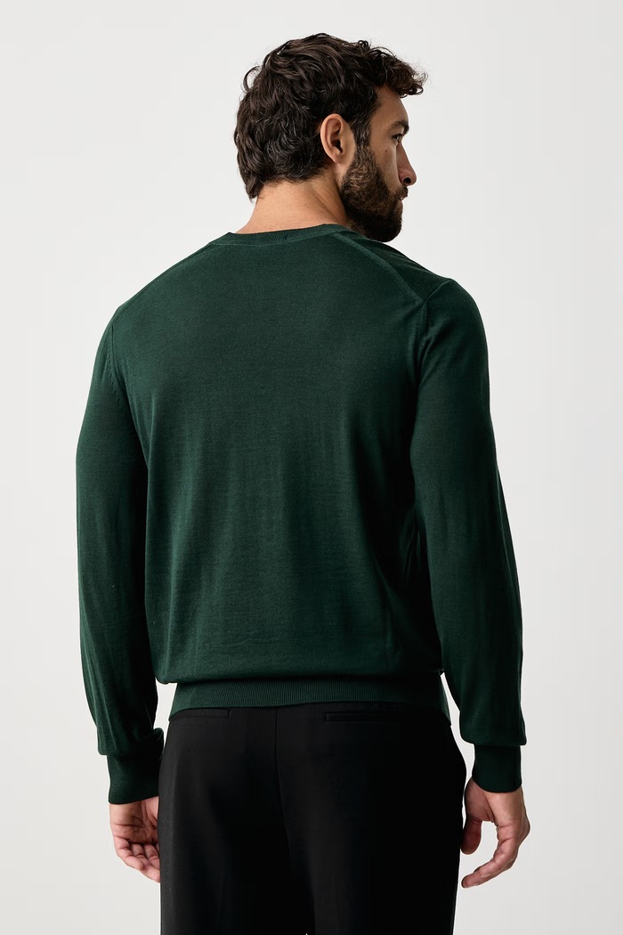 Odzież BOSS Sweter męski wełniany H-Leno-L 50571914 zielony