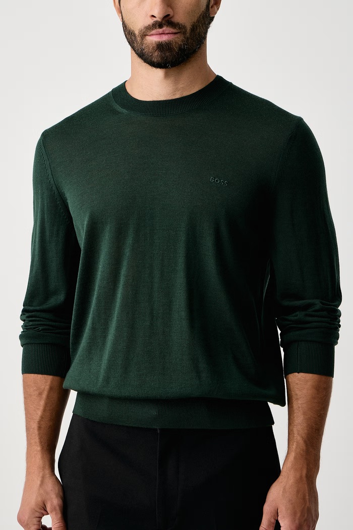 Sweter męski wełniany H-Leno-L BOSS 50571914 zielony