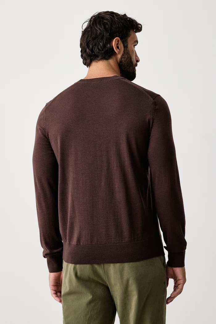 Odzież BOSS Sweter męski wełniany H-Leno-L 50571914 brązowy