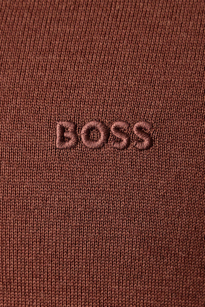 Pulover za muškarce od vune H-Melba-L BOSS smeđa 50571907