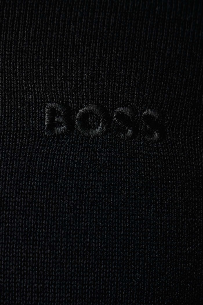 Pulover za muškarce od vune H-Melba-L BOSS crna 50571907