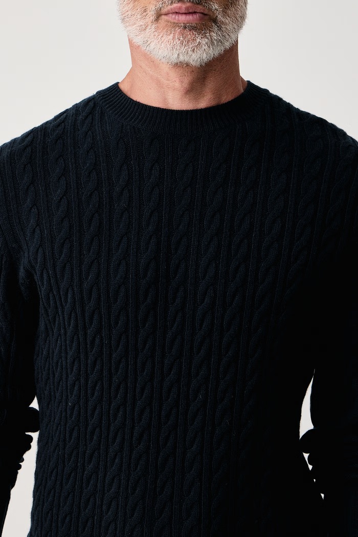 Sweter męski wełniany H-Furlan BOSS 50570645 granatowy