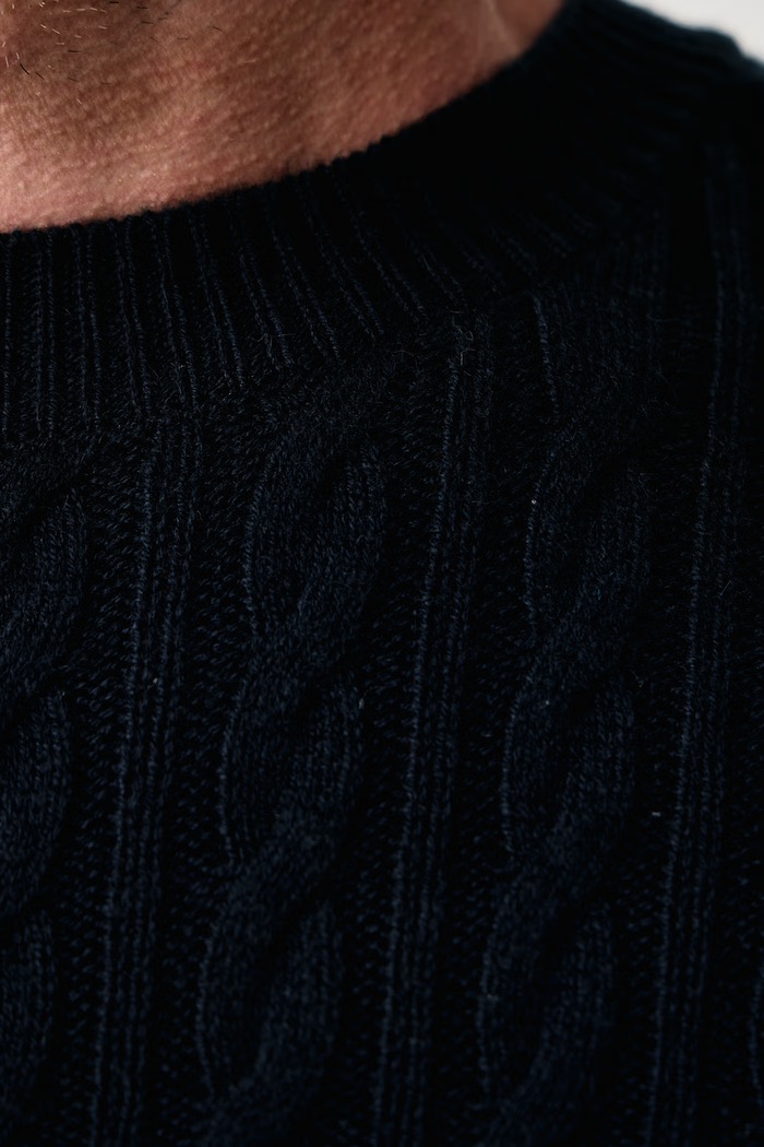 Sweter męski wełniany H-Furlan BOSS granatowy 50570645