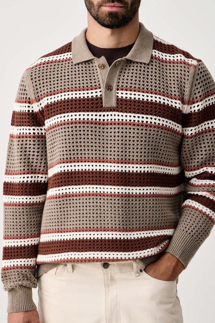 Sweter męski z wełną C-Fincenzo BOSS 50570620 beżowy