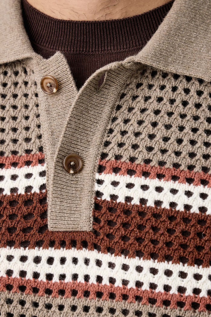 Sweter męski z wełną C-Fincenzo BOSS beżowy 50570620