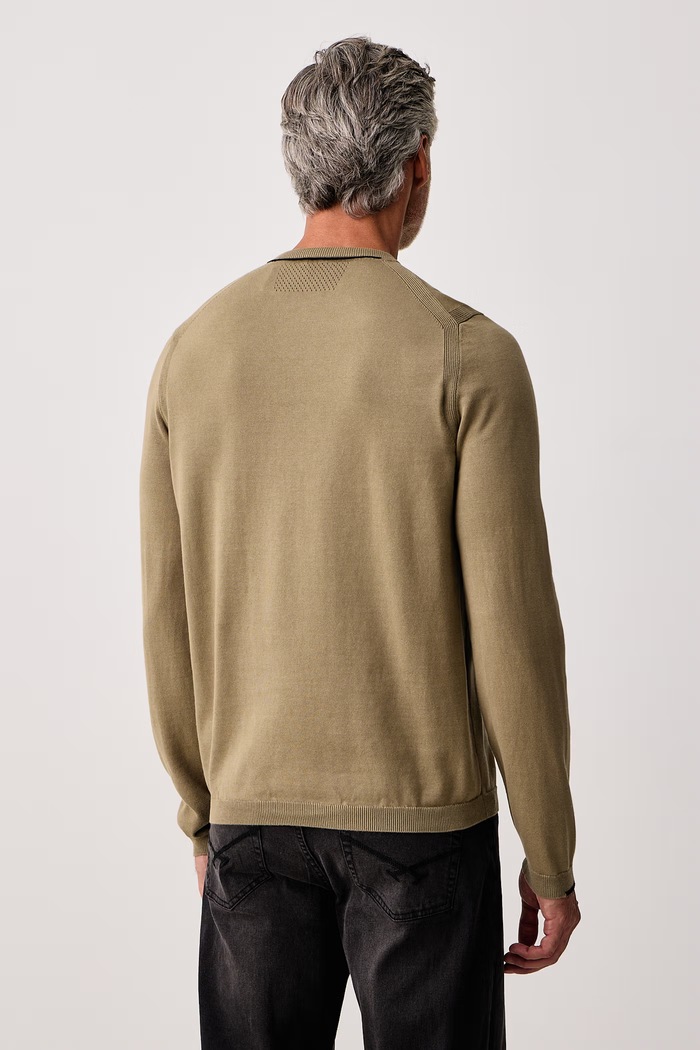 Odzież BOSS Green Sweter męski bawełniany KN_Ever-X CN 50556145 beżowy