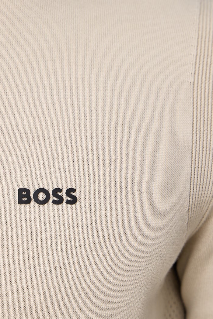 Sweter męski bawełniany KN_Ever-X CN BOSS Green beżowy 50556145