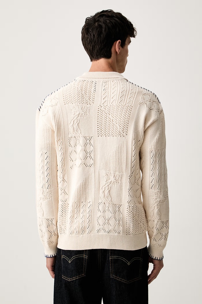 Odzież Scotch & Soda kardigan męski bawełniany 183604 beżowy