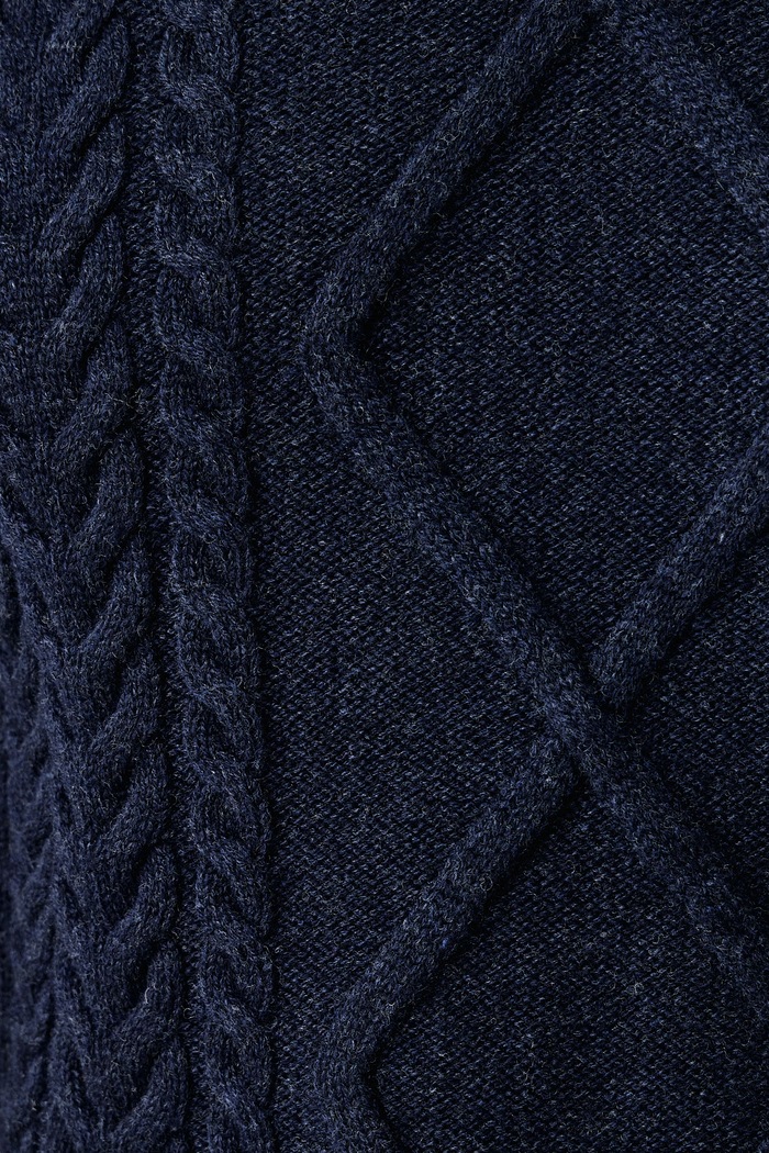 Golf męski z wełną merino Hackett London granatowy HM7000289