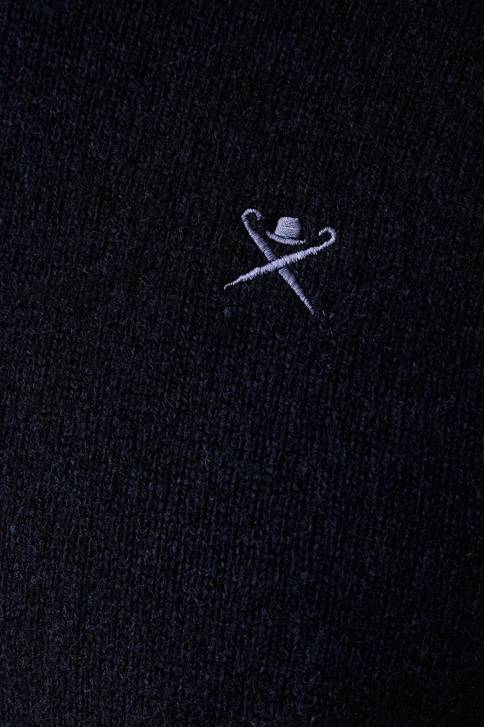 Sweter męski wełniany Hackett London granatowy HM7000287